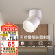 雷士（NVC）LED筒燈客廳可折疊旋轉(zhuǎn)免開孔明裝天花燈筒射一體鋁材9瓦白色暖白