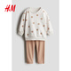 H&M2025年秋季新款童裝男嬰女?huà)?件式衛衣和打底褲套裝1170051 米色/波點(diǎn) 100 100/56 (2-3Y)