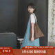 茵曼（INMAN）天絲涼感漢麻抗菌牛仔連衣裙兩件套裝2025夏女裝休閑背帶長(zhǎng)裙子 牛仔藍(lán) S