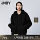 JNBY/江南布衣春秋毛針織衫舒適寬松休閑連帽開襟開衫長袖5O1310240 001/本黑 M