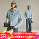 雲(yún)上生活【城市運(yùn)動(dòng)風(fēng)系列】奧粒絨連帽外套冬衛(wèi)衣外套上衣女W8183X 霧霾灰藍(lán)（ 奧粒絨雙面） 冬款 XL