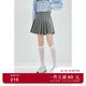 詩凡黎（'SEIFINI）同款半身裙夏新款jk裙子學(xué)院風短裙黑色a字百褶裙 中灰 M