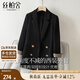 絲柏舍2025秋裝新款女裝英倫風(fēng)西服外套時尚通勤雙排扣西裝