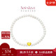 周大福 SOINLOVE 愛蜜金 黃金愛心珍珠手鏈女 VR882 16.25cm七夕
