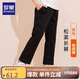羅蒙兒童褲子男童女童2025春款休閑校園服直筒褲 黑色松緊長(zhǎng)褲 160
