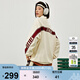 卡帕復古運動(dòng)套頭衫情侶男女針織衛衣撞色休閑長(cháng)袖K0DY2WT02D