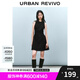 UR七夕2025春季新款女摩登氣質(zhì)褶皺收腰顯瘦無袖連衣裙UYY750030# 黑色 M