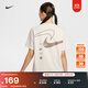耐克勾女子純棉短袖T恤半袖印花休閑針織棉舒適NIKE CLUB HQ1699 104淺土褐/貂棕 XL