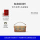 博柏利（BURBERRY）【禮物】女包 格紋拼皮革頂部提柄 Note 手提包