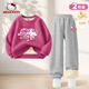 Hello Kitty女童冬套裝2025新款秋冬加絨女大童衛(wèi)衣衛(wèi)褲冬裝兒童運(yùn)動(dòng)服兩件裝