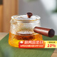 雅集側(cè)把壺錘紋煮濾茶具耐熱玻璃茶壺煮茶泡茶壺耐高溫泡茶壺600ml