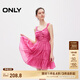 ONLY夏季時(shí)尚法式A字蓬蓬裙短裙吊帶連衣裙女|124207061 E25 鸛粉色 L (170) 88A
