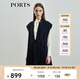 PORTS寶姿女裝優(yōu)雅V領(lǐng)無(wú)袖馬甲LL9J020HWF036 丈青 S S