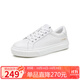 駱駝（CAMEL）小白鞋女簡(jiǎn)約休閑風(fēng)牛皮平跟系帶板鞋 L23S076142 白色 38