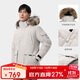 駱駝（CAMEL）戶(hù)外極寒派克工裝毛領(lǐng)情侶款羽絨服保暖加厚中長(cháng)款外套