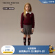 Teenie Weenie Kids小熊童裝24秋男女童經(jīng)典百搭休閑圓領(lǐng)羊毛毛衣 酒紅色 130cm