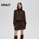 ONLY2025秋季新款復古印花泡泡袖收腰高領(lǐng)褶皺連衣裙女|125407005 H7J 佩斯利花 S