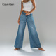 Calvin KleinJeans25早秋新款女士美式復(fù)古風(fēng)ck純棉寬松闊腿牛仔褲47C789G 0LC-牛仔淺藍 26