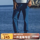 AKCLUB夏季薄款新復古回潮休閑褲男長(cháng)褲子斜紋直筒港風(fēng)AK男裝2312203 淺藍 S