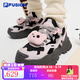 FILA FUSION斐樂潮牌女鞋BIANCO厚底潮鞋硬糖鞋跑步鞋 黑舞鞋/丁香灰紫-TL 38