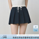 范思藍(lán)恩學(xué)院運(yùn)動(dòng)感衛(wèi)衣套裝女2025秋裝新款立領(lǐng)短外套百褶半身裙 藏青色半裙 S
