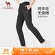 駱駝（CAMEL）直筒運(yùn)動(dòng)褲女子休閑針織衛(wèi)褲長(zhǎng)褲 CB2225L0783B 黑色 L