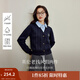 茵曼（INMAN）2025秋冬女裝新款通勤百褶半身裙高腰A字中長(cháng)裙 藏青-18538248 M