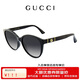 古馳（GUCCI）墨鏡時(shí)尚優(yōu)雅橢圓形貓眼漸變網(wǎng)紅款太陽(yáng)眼鏡GG0631S 001 56 