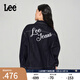 Lee商場同款舒適版繡花清水洗女長袖牛仔夾克外套潮LWT0091875PN 清水洗 S