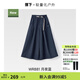 蕉下（beneunder）防潑水防曬山本褲女款寬松闊腿褲原紗防曬夏2025新品休閑褲 月夜藍 L