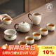 尚言坊汝窯功夫茶具整套高檔家用陶瓷泡茶茶壺茶杯個(gè)人專(zhuān)用器具全套裝