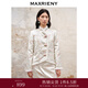 MAXRIENY國風(fēng)復古提花棉服秋冬新款精致宮廷感粉金外套女 拼花 M 02