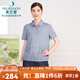 米蘭登（MILANDON）2025夏季新款中老年女裝媽媽裝翻領(lǐng)休閑純棉格子短袖小衫3Q270103 蘭格 2XL