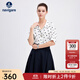 Navigare意大利小帆船女士襯衫25夏季新品時(shí)尚波點(diǎn)短袖襯衣百搭顯瘦上衣 0026冰川白 M