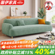 馨伊北歐奶油風(fēng)羊羔絨沙發(fā)小戶(hù)型家用公寓出租房雙人直排沙發(fā)布藝沙發(fā) 親膚羊羔絨+海綿坐墊 1.8米三人位