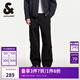 杰克·瓊斯（JACK&JONES）男裝降落傘兵褲男秋季工裝褲男褲略寬松休閑褲輕薄款潮流褲子男士 E39黑色 31 175