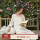 朵朵·可可秋野小兔 精梳棉洗水布 柔軟有機理 秋季純棉家居服睡衣套裝 米杏 M (160)