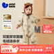 迷你巴拉【雙面穿】巴拉嬰兒連體衣棉服外出幼兒衣服保暖雙面絨兩面穿外套 咖色調(diào)00355 80cm