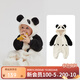 papa爬爬秋冬新款男女寶寶動(dòng)物造型爬服抱抱絨連體衣嬰兒保暖哈衣 黑色 90cm