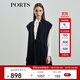 PORTS寶姿女裝優(yōu)雅V領(lǐng)無(wú)袖馬甲LL9J020HWF036 丈青 S S