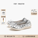 FOOT INDUSTRY 足下工業(yè)「2025新款」蝴蝶結(jié)芭蕾舞女鞋淺口單鞋夏季涼鞋銀色 銀色 （尺碼詢問客服） 38
