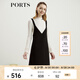 PORTS寶姿女裝 秋冬背帶裙SL9D009LWF033 黑色 XS (2)