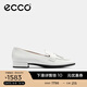 愛(ài)步（ECCO）豆豆鞋女 時(shí)尚潮流百搭尖頭百搭淺口樂(lè )福單鞋  型塑214283 HL 亮白色21428301002（牛皮革） 37