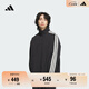 adidas拒水防潑休閑寬松夾克外套男裝阿迪達斯官方輕運動(dòng) 黑色 L