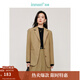 茵曼（INMAN）法式通勤單排扣西裝2025春秋季女裝新款正肩長袖西服外套 卡其色 M