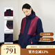 無色無味【暗調(diào)綺夢(mèng)】25年秋季新品法蘭絨休閑保暖棉內(nèi)襯立領(lǐng)夾克外套女裝 藍(lán)紫 XL （40）