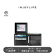 INJOYLIFE男士錢(qián)包新款頭層牛皮短款錢(qián)夾相片位大容量零錢(qián)包 黑色