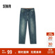 森馬（Semir）森柔牛仔牛仔褲男冬經(jīng)典復古通勤百搭103724124101A