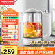 摩飛電器（Morphyrichards）養生壺 煮茶器燒水壺恒溫調奶器茶壺多段變頻烹煮智能菜單 玻璃壺1.5L大容量 MR6089白