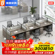 晟晏辦公家具簡(jiǎn)約現代職員屏風(fēng)工位辦公桌椅組合王型六人位【含柜椅】
